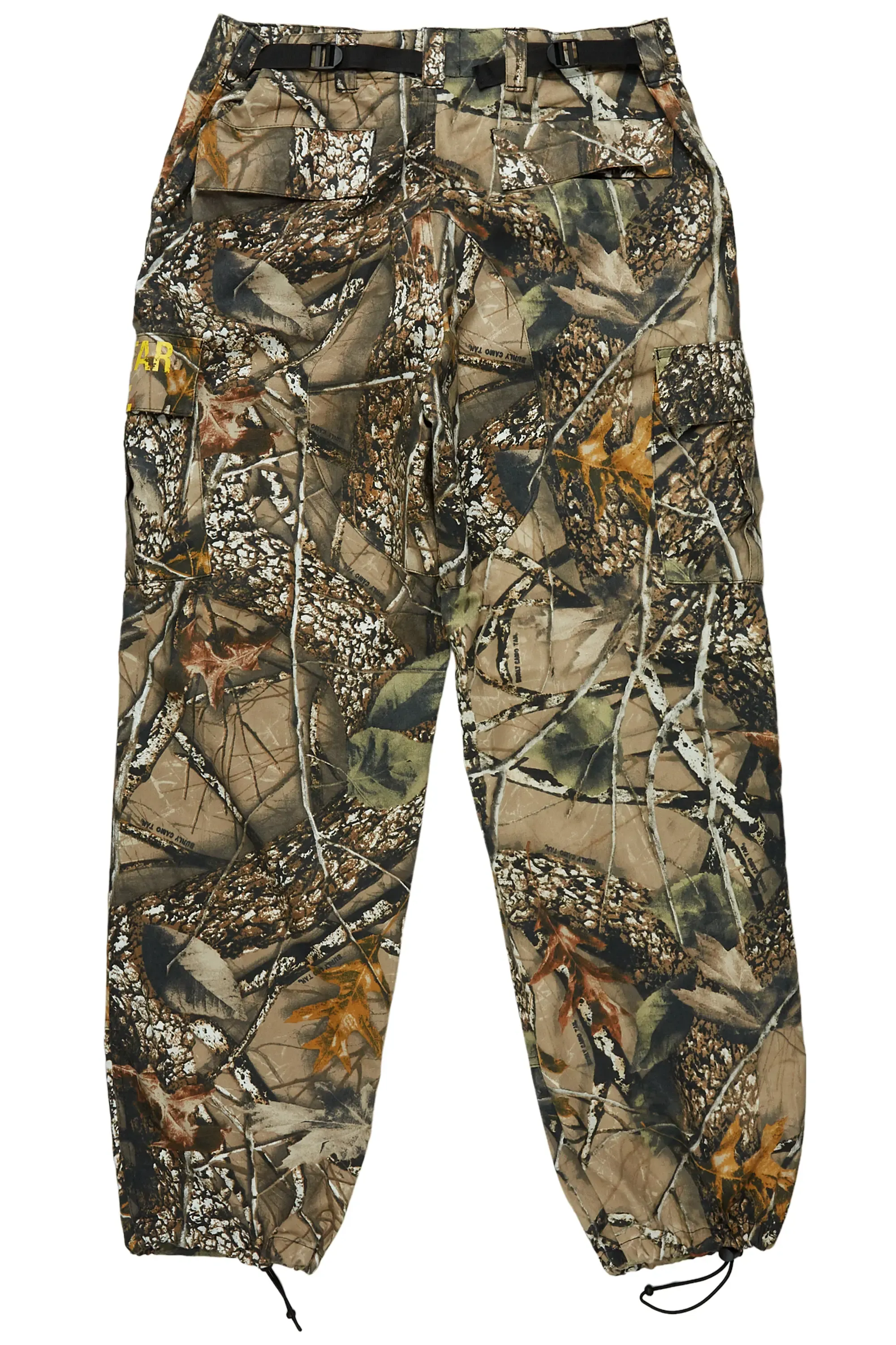 Acko Beige Tree Camo Cargo Graphic Pants