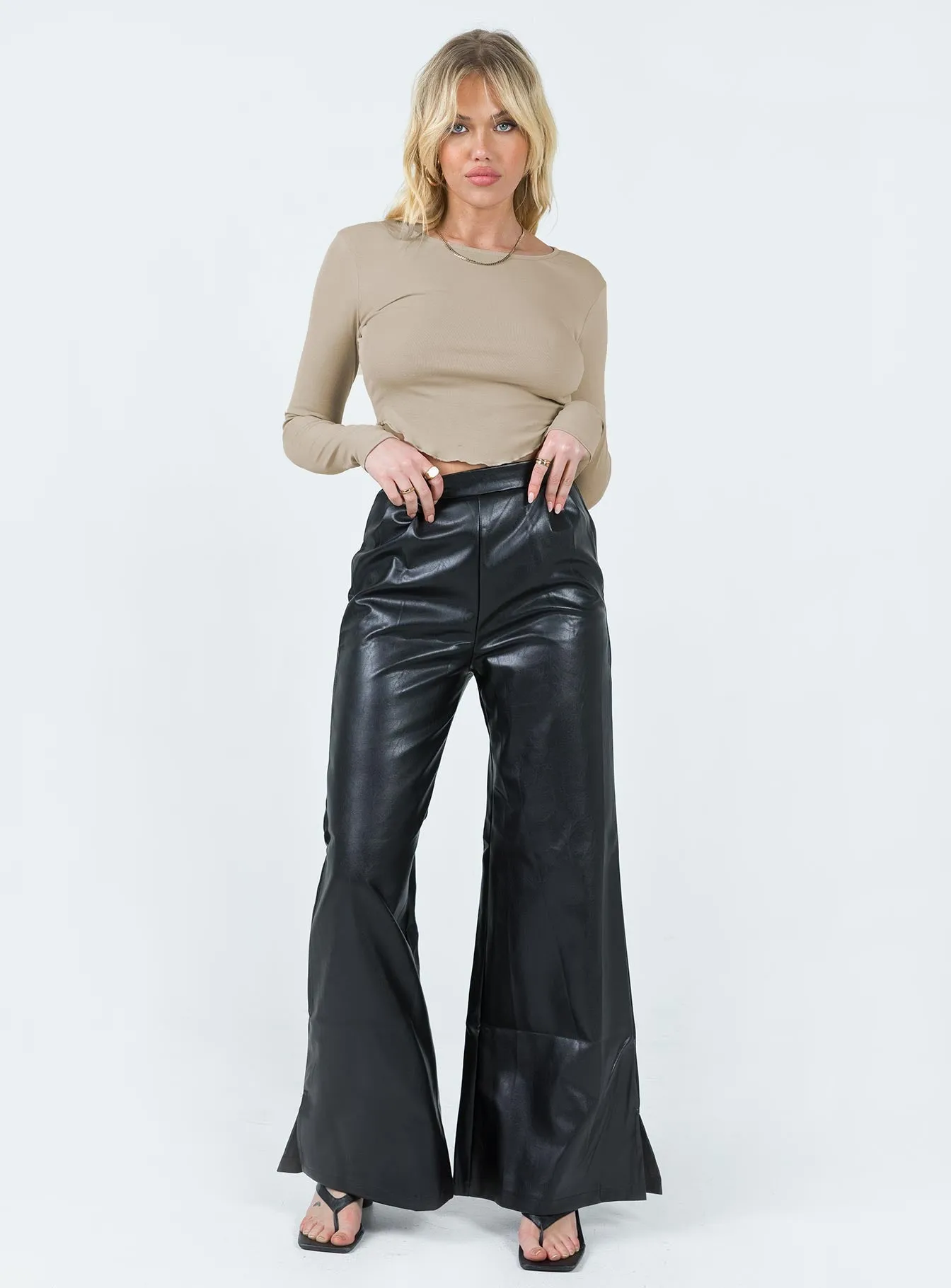 Angelica Pu Wide Leg Pants Black