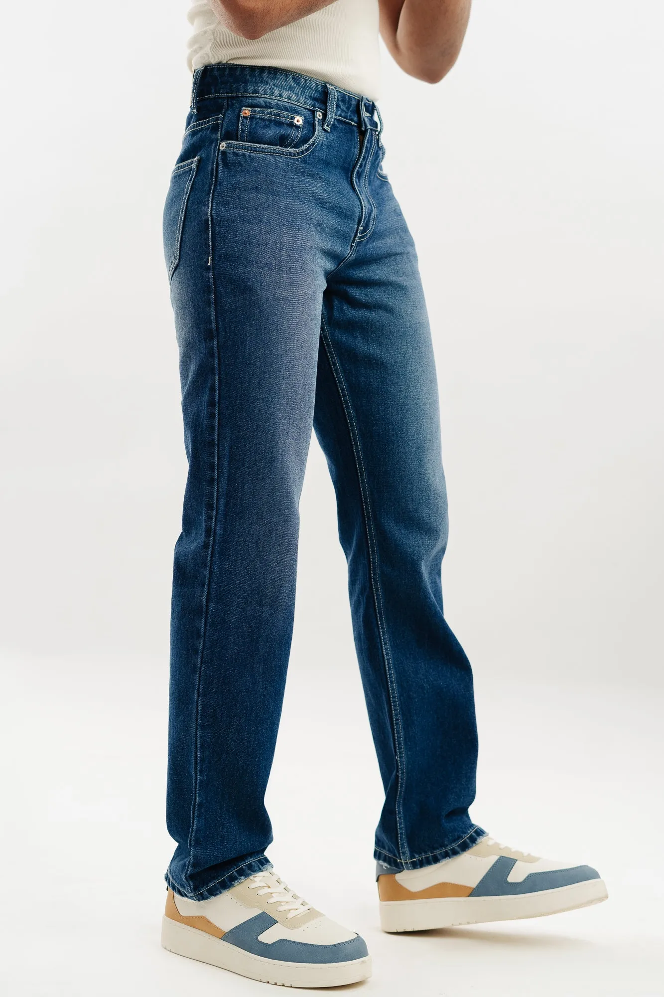 Azure Men's Blue Slim Fit Jeans