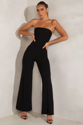 Bandeau Wide Leg Jumpsuit in Black