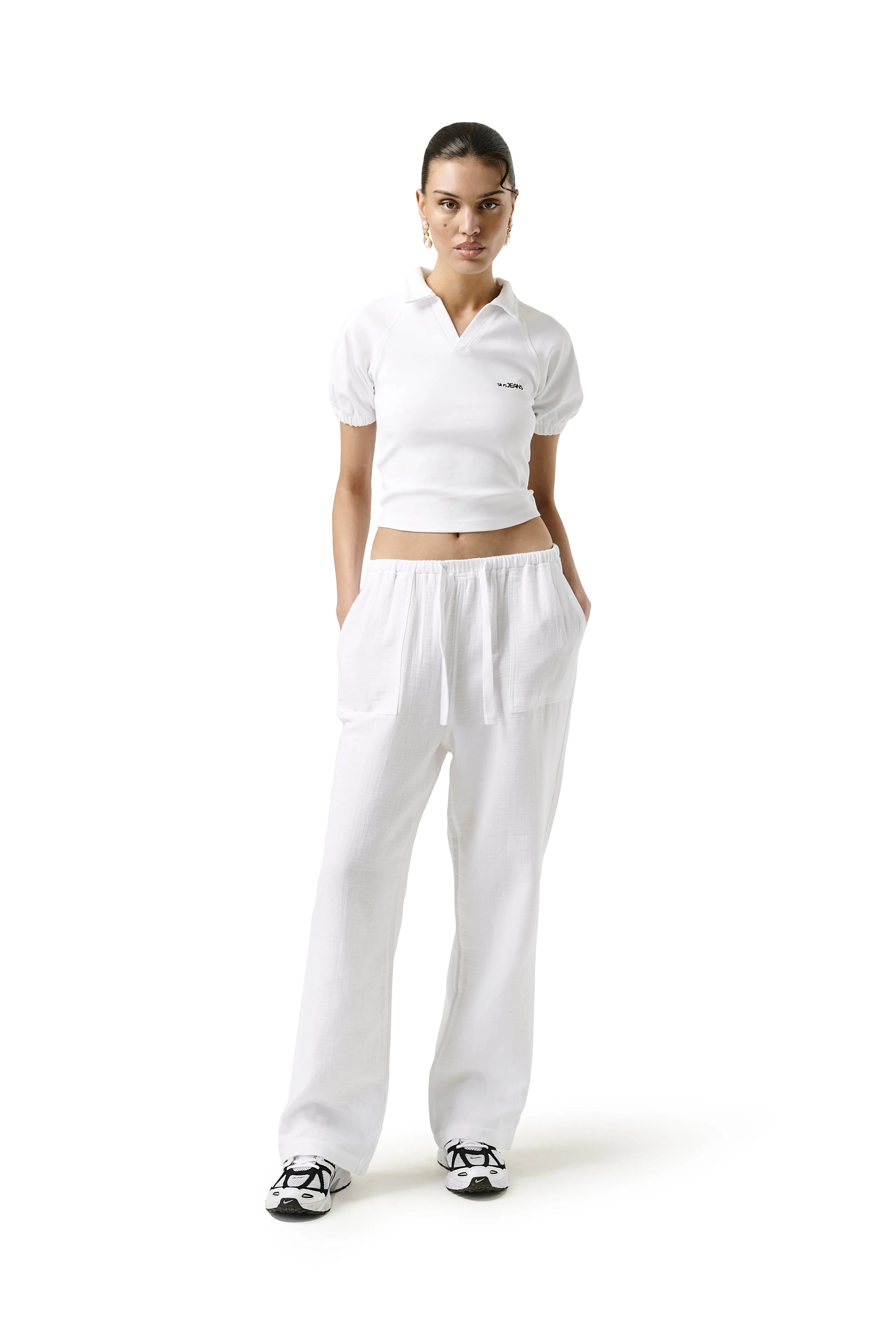 Beatrix Linen Pants in White