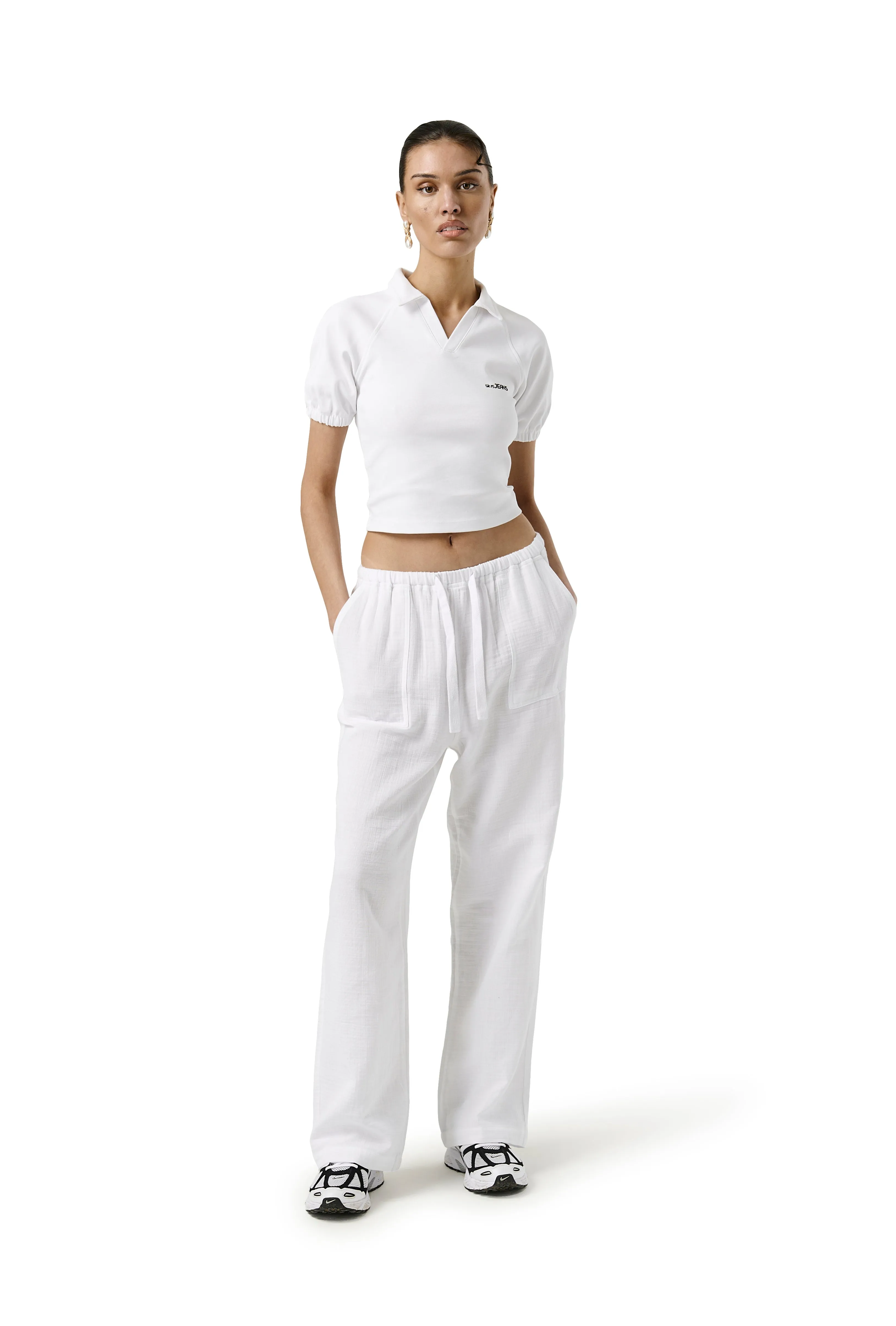 Beatrix Linen Pants in White