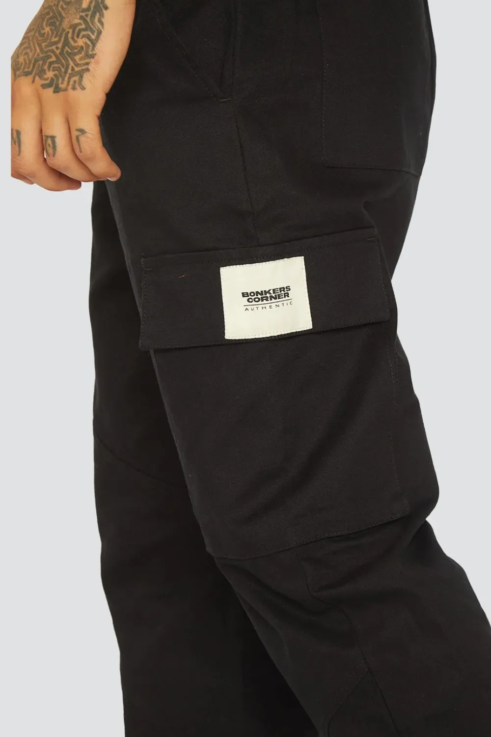 Black Cargo With Utility Pockets