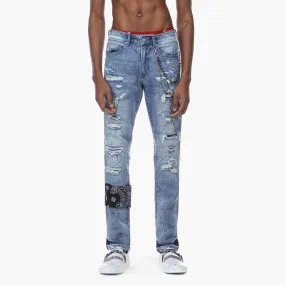 Bleunoir Bandana Jeans with Metal Chains