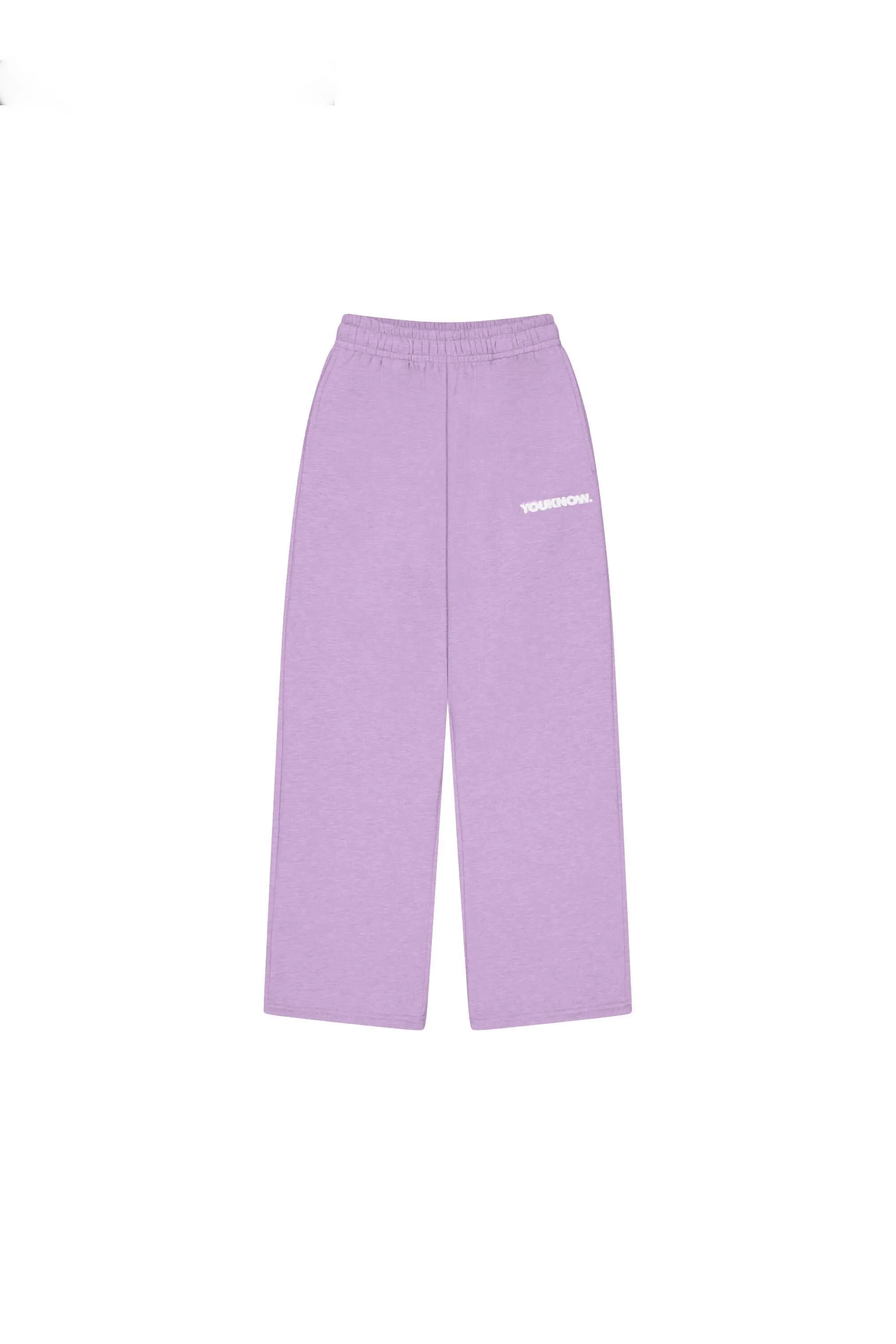 BLOCK WIDE-LEG SWEATPANTS | LILAC