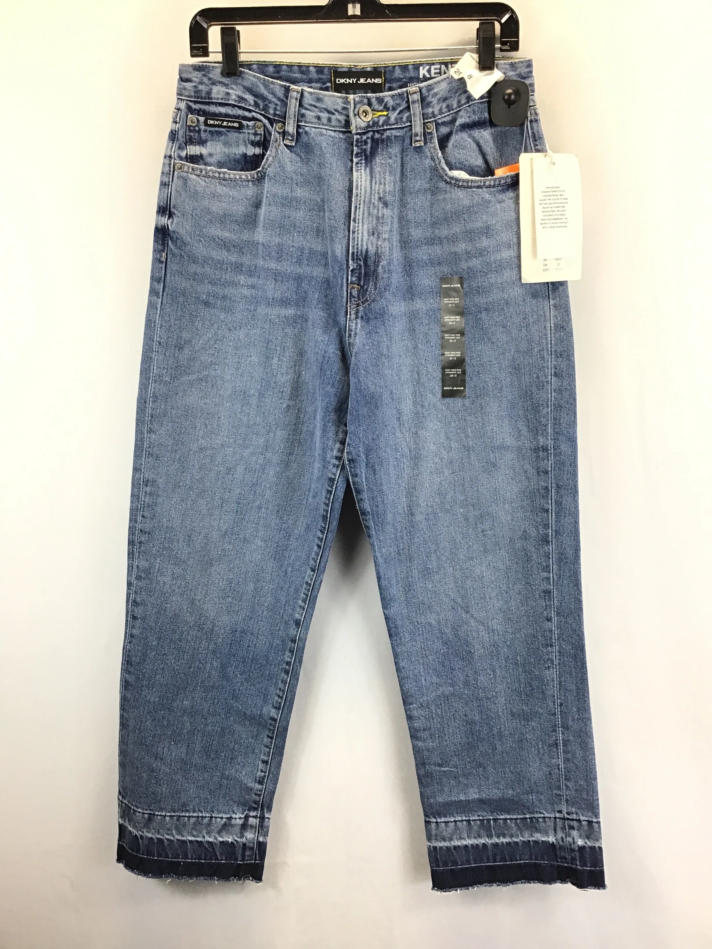 Blue Denim Jeans Straight Dkny, Size 8