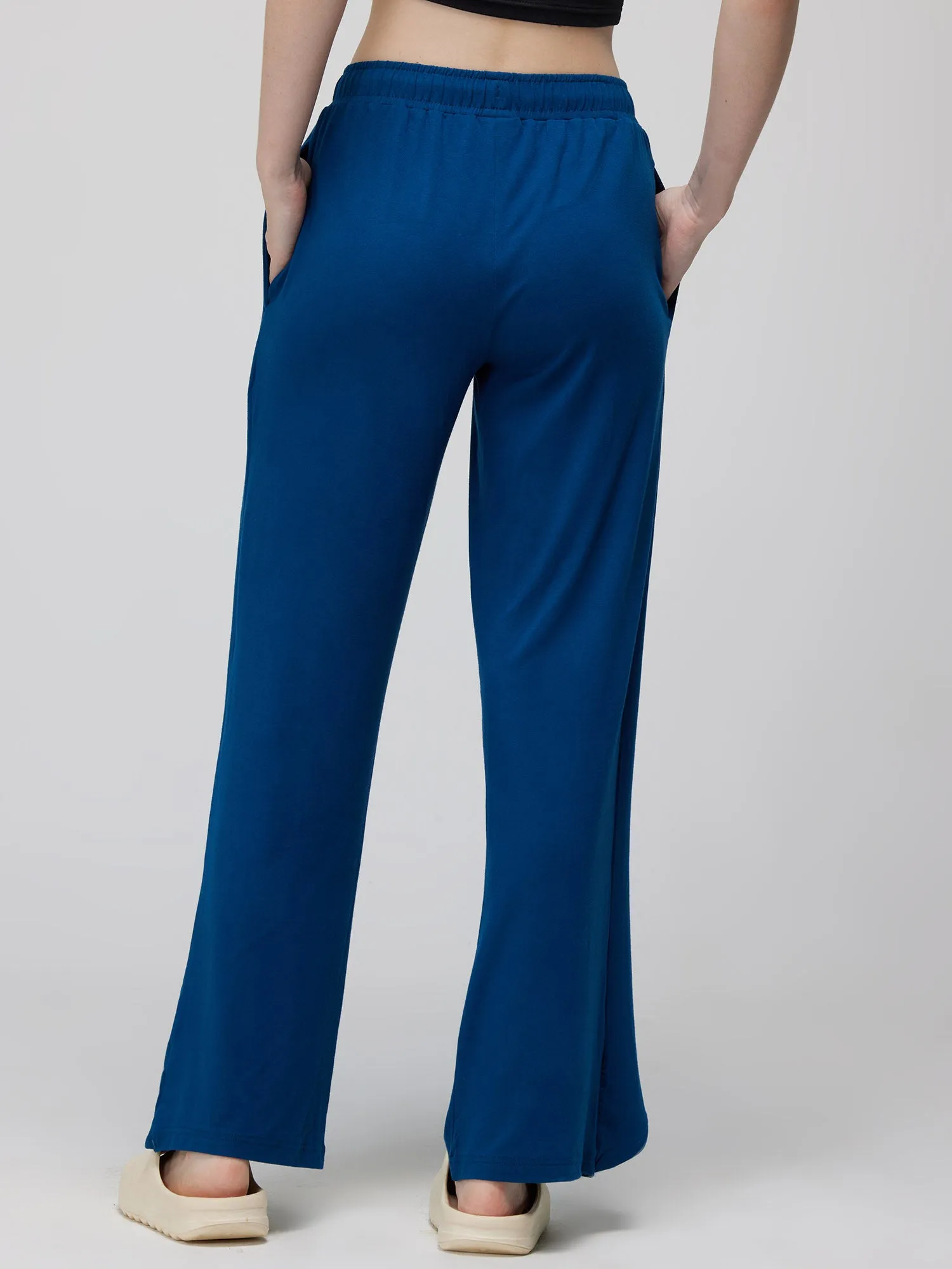 Blue Ease Flare Pants