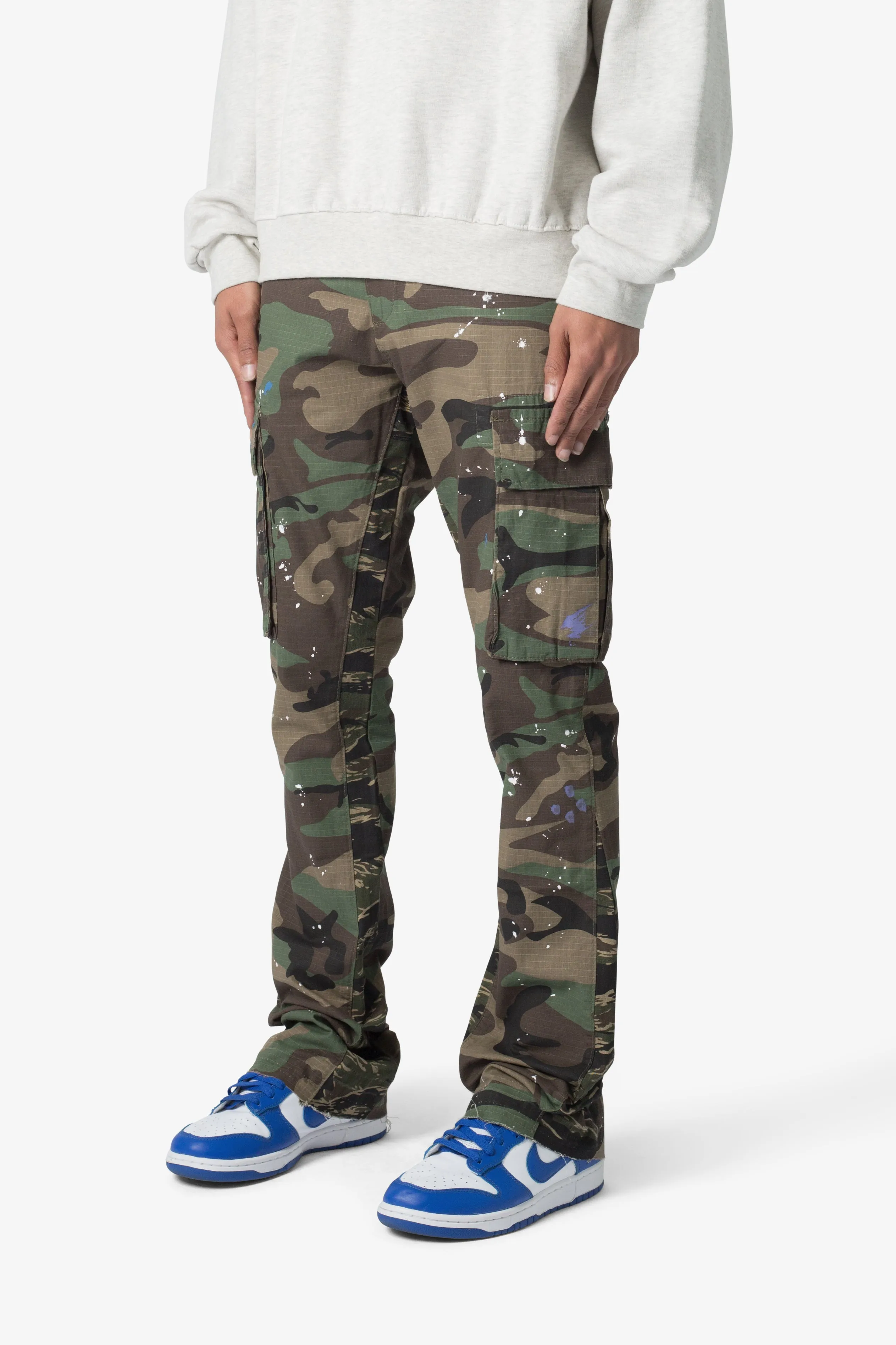 Bootcut Cargo Pants - Camo