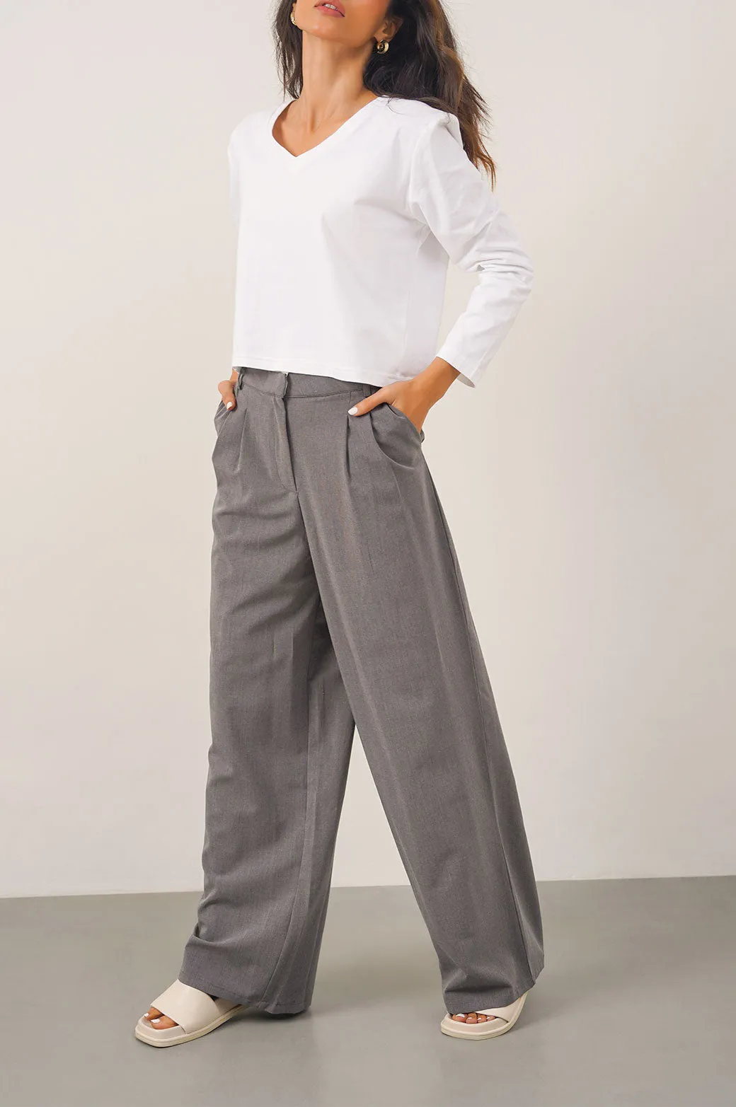 BOXER WAIST LOW RISE PANTS