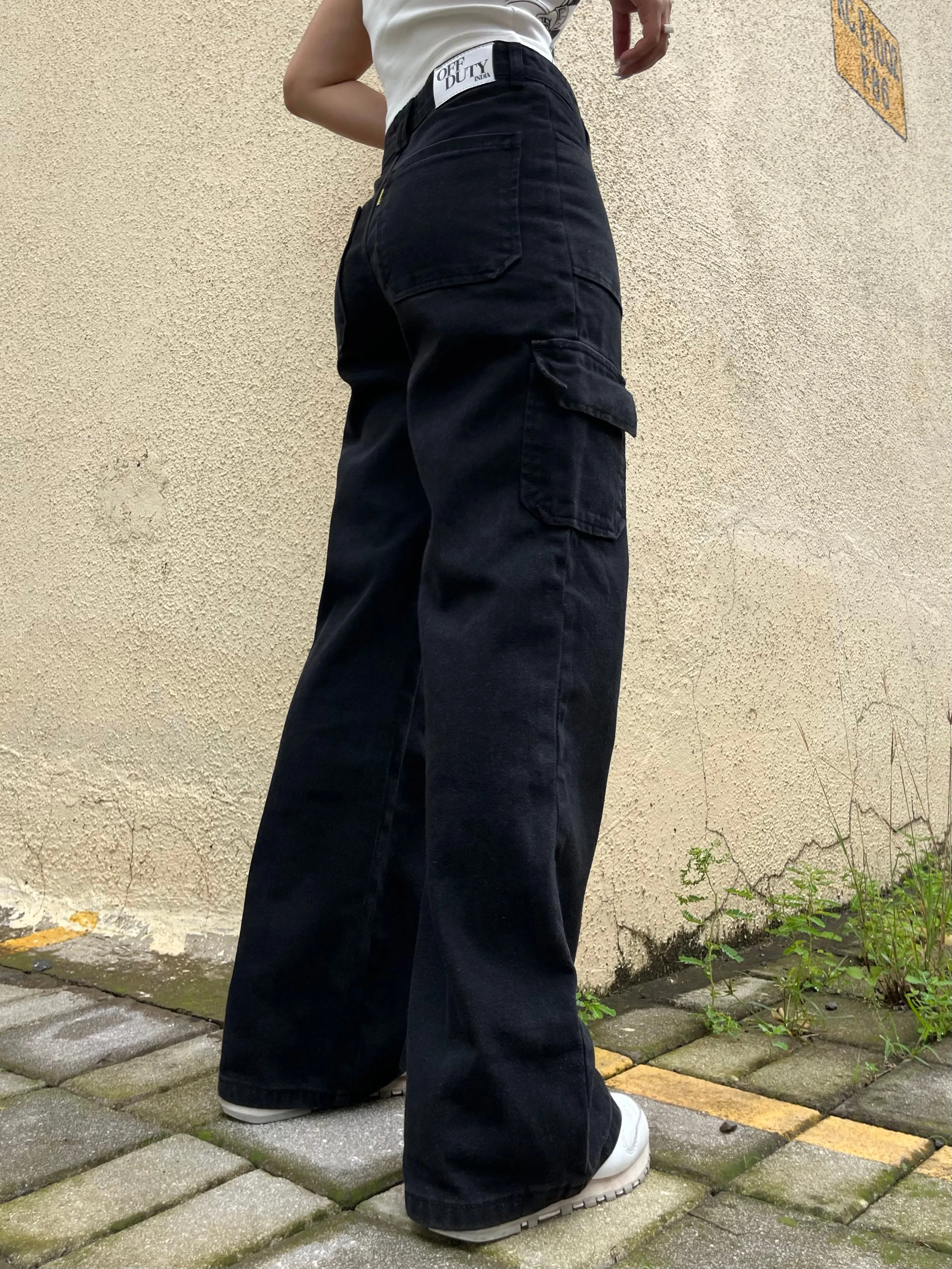 Boyfriend Cargo Wide Leg Denims