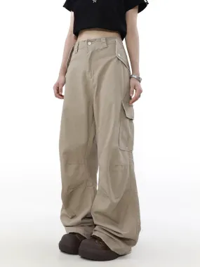 Button Flap Pocket Cargo Pants