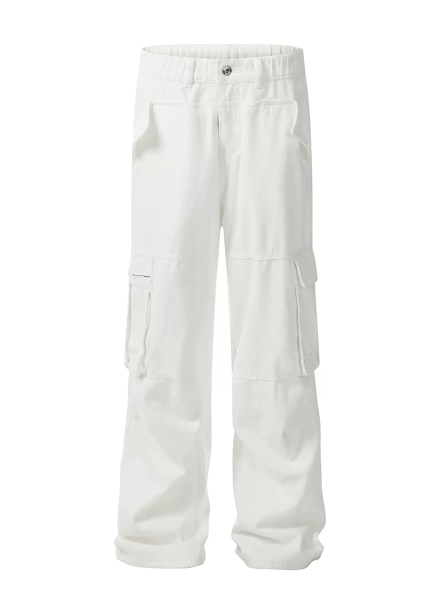 Buttoned Detail Versatile Cargo Pants