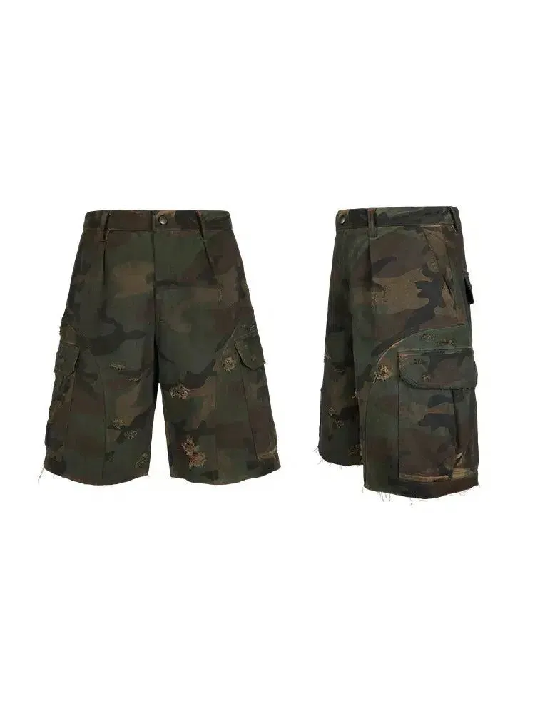 Camouflage Cargo Style Shorts