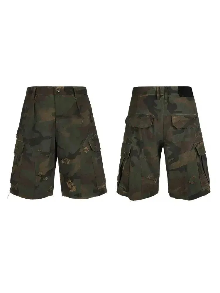 Camouflage Cargo Style Shorts