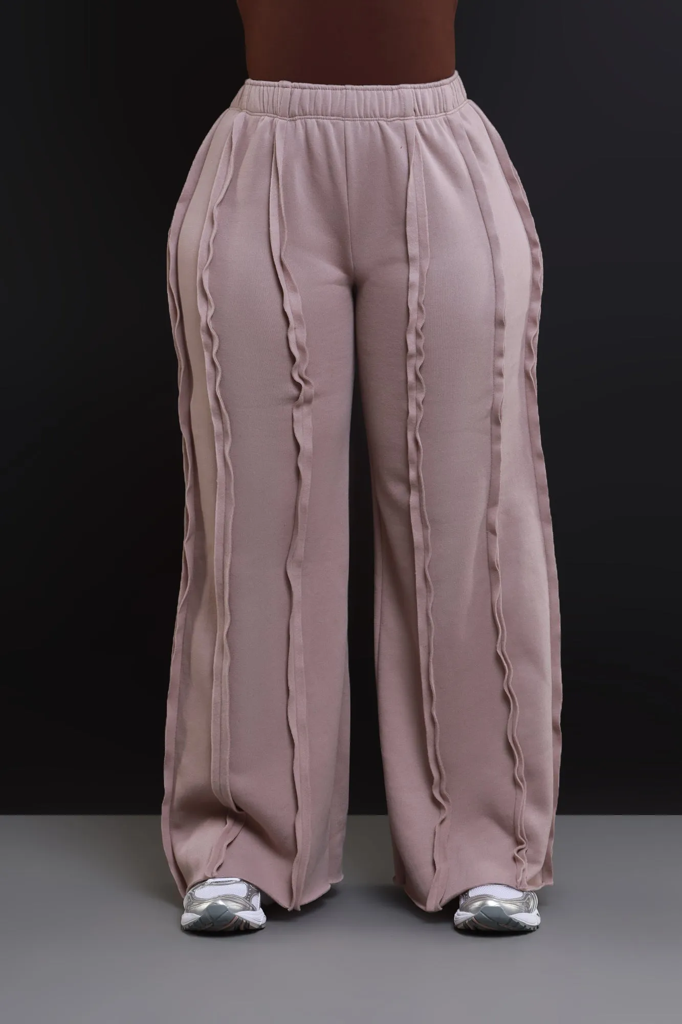 Can't Keep Up Wide Leg Pants - Mocha