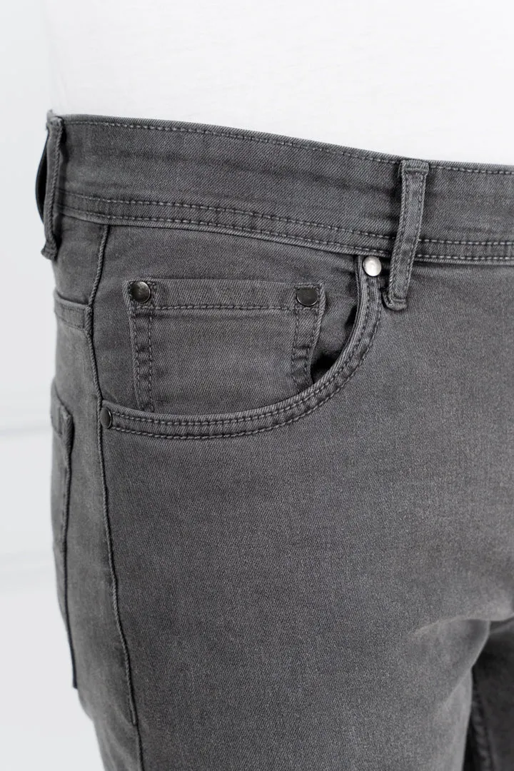 Charcoal Grey Power-Stretch Slim Fit Jeans