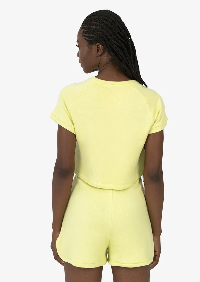 Club LC Scalloped Sweat Short Citrus