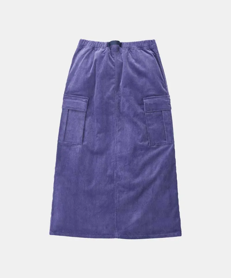 Corduroy Long Cargo Skirt