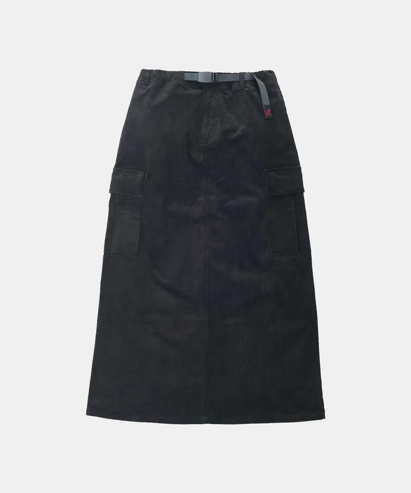 Corduroy Long Cargo Skirt