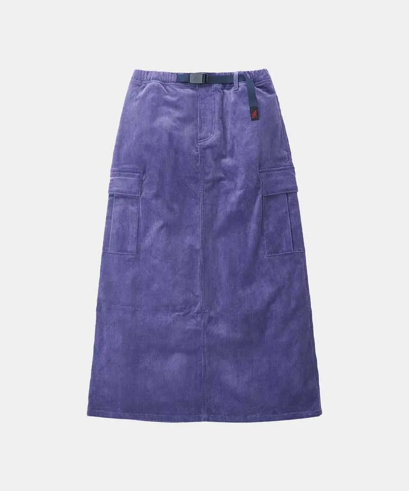 Corduroy Long Cargo Skirt