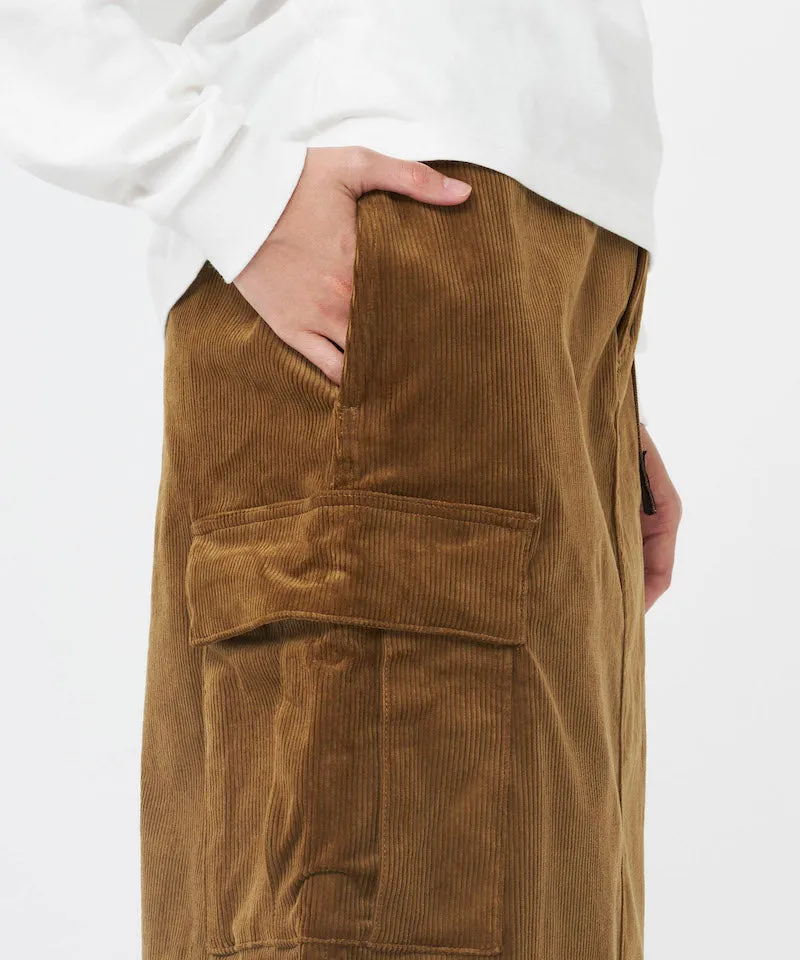 Corduroy Long Cargo Skirt