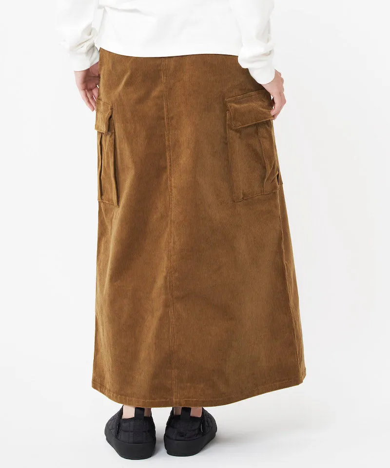 Corduroy Long Cargo Skirt