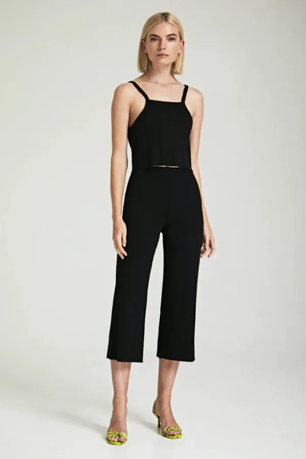 Cropped Wide Leg Pant