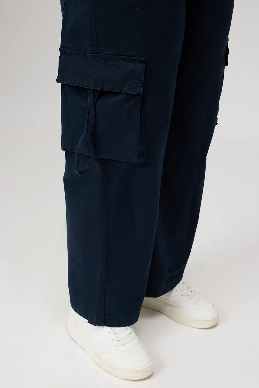 Curve Deep Blue Cargo Pants