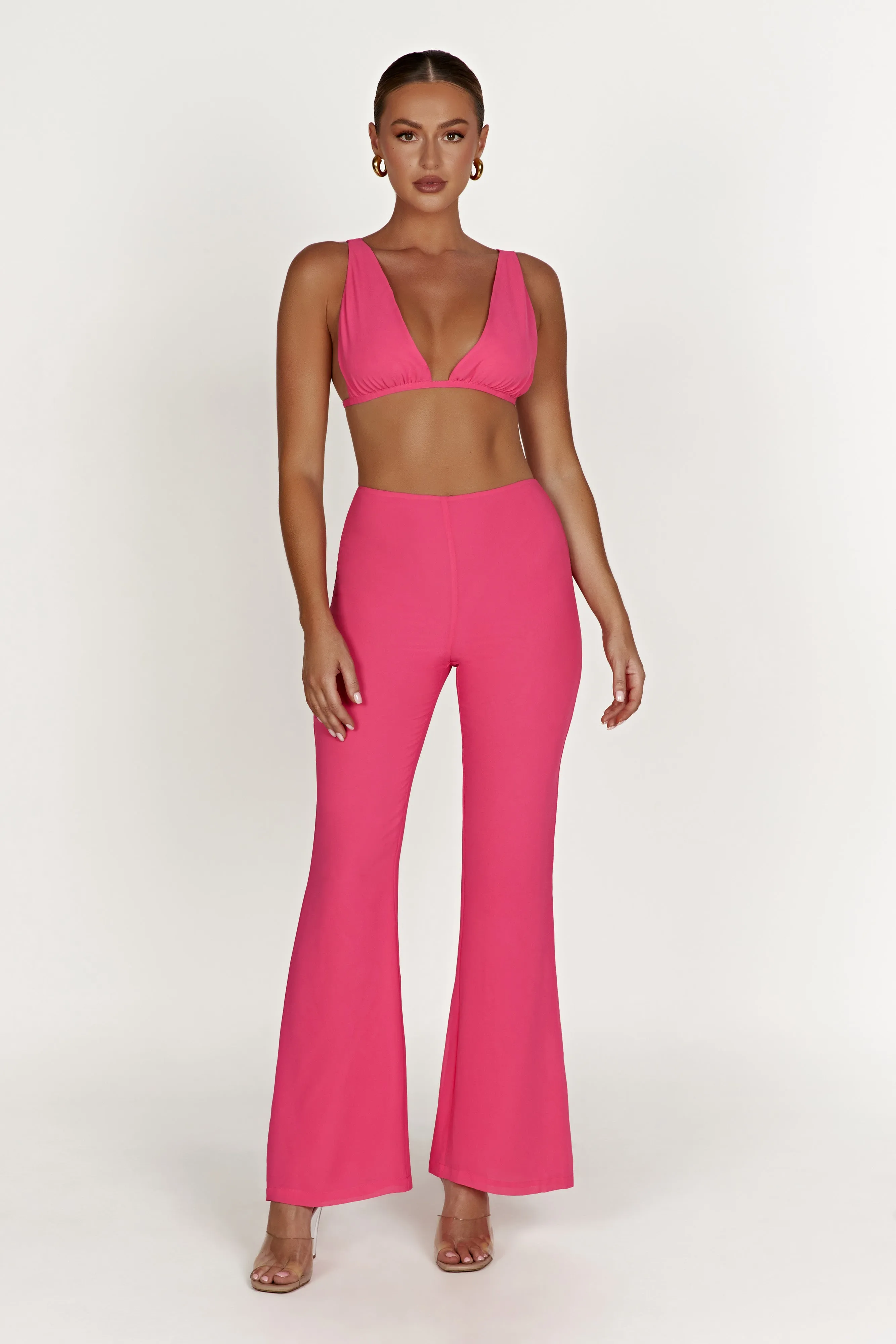 Daisie Chiffon Pants - Candy Pink