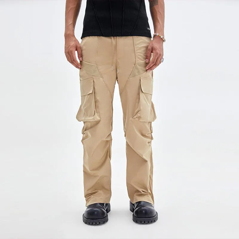 Drawstring Pleats Cargo Style Pants