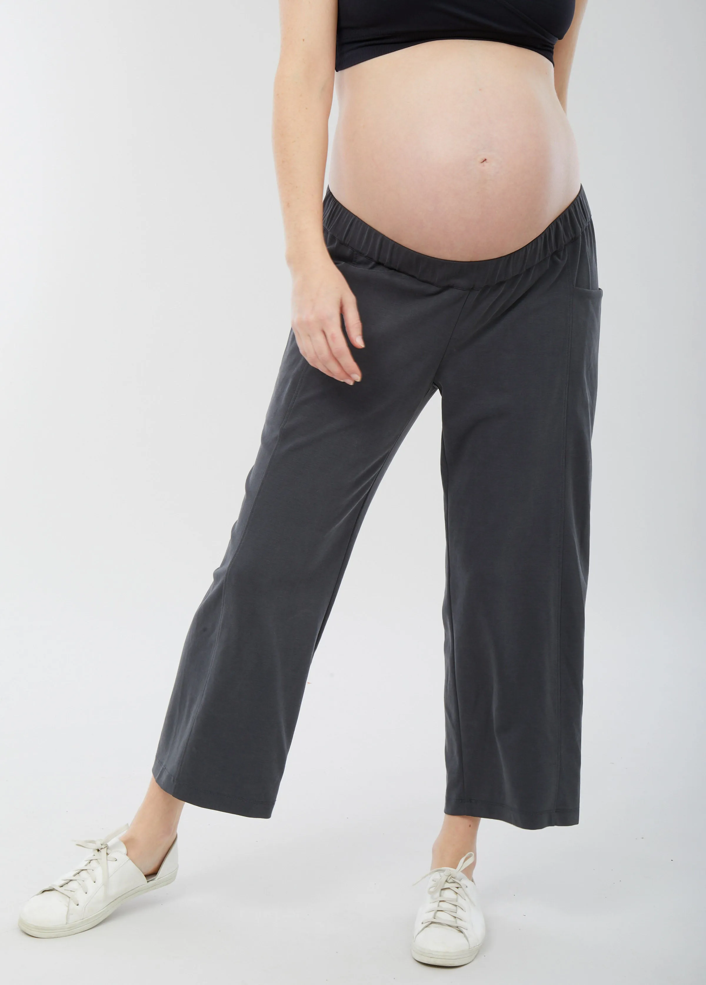 Easy Wide Leg Crop Maternity Pant