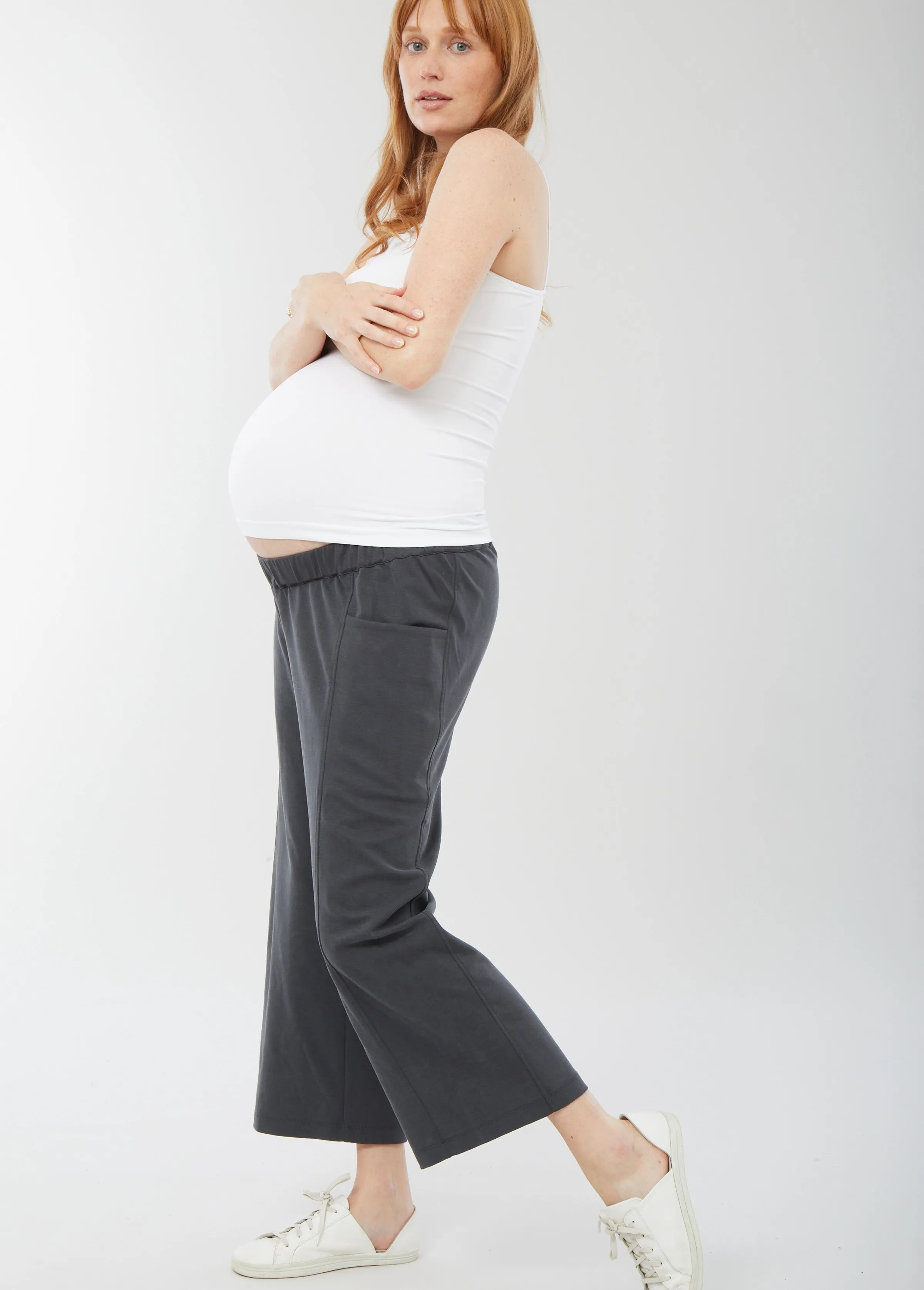 Easy Wide Leg Crop Maternity Pant