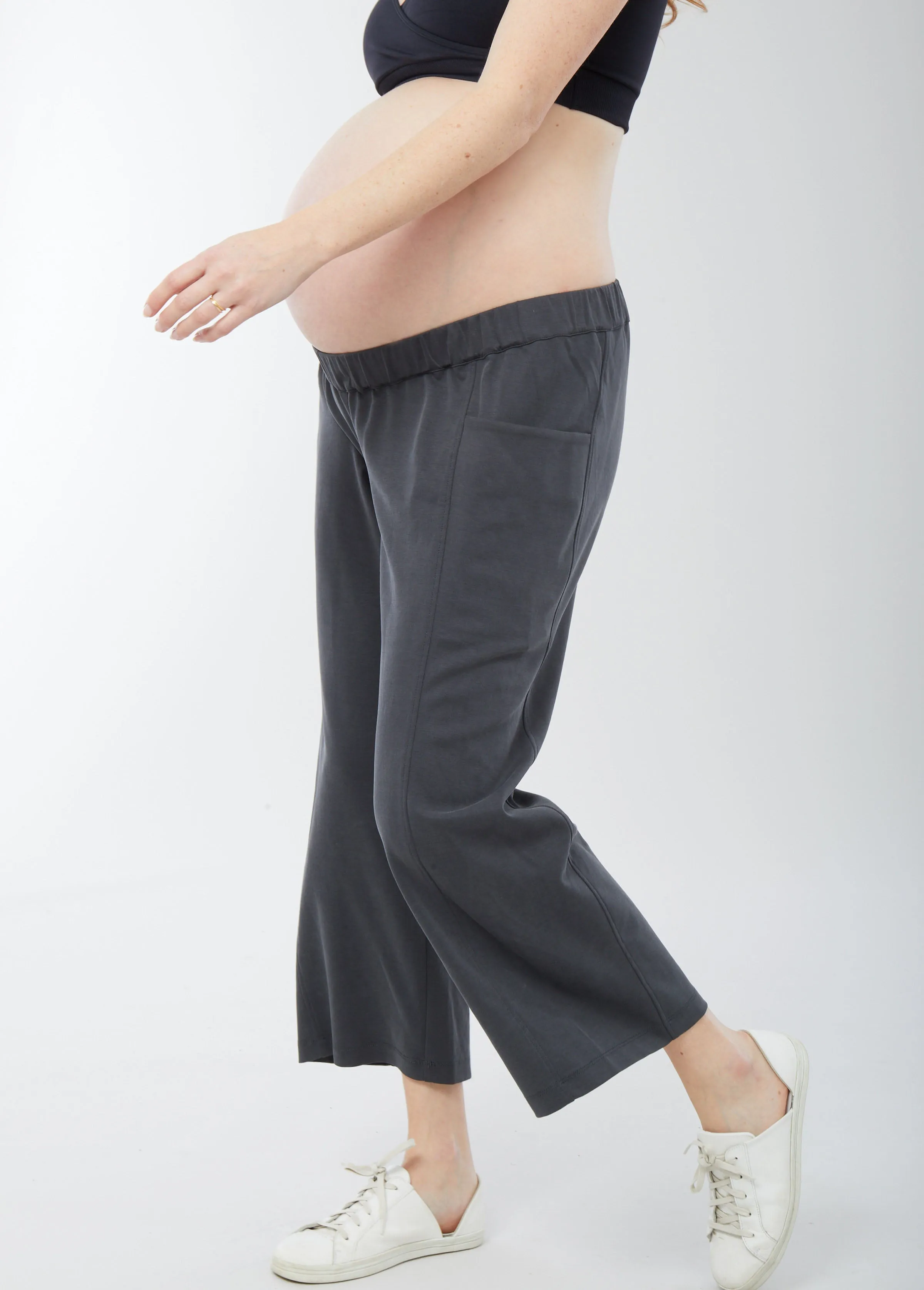 Easy Wide Leg Crop Maternity Pant