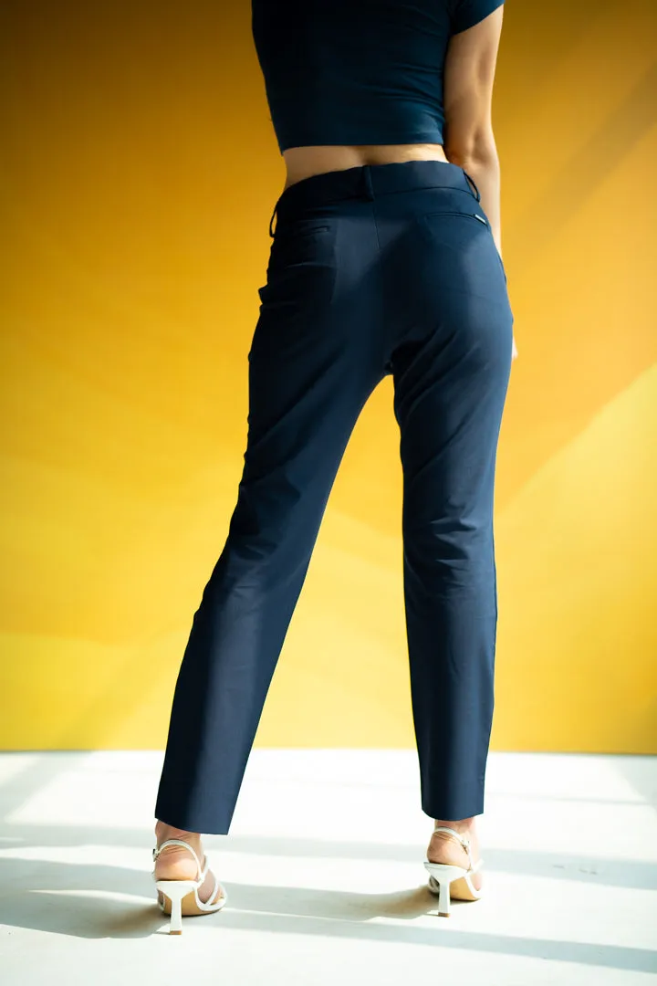 Eco Navy Stretch Pants - Women