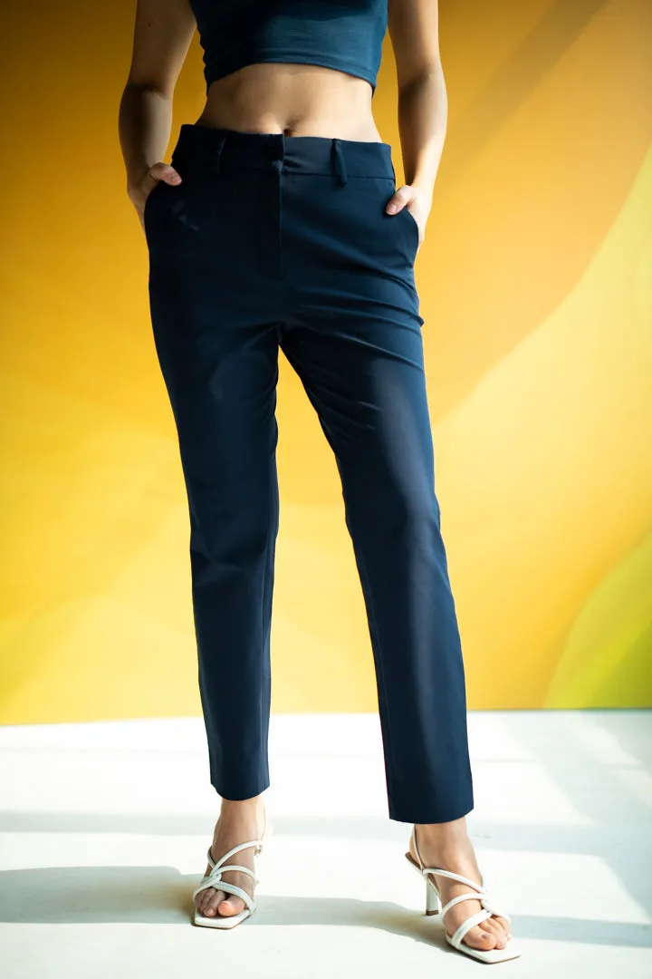 Eco Navy Stretch Pants - Women