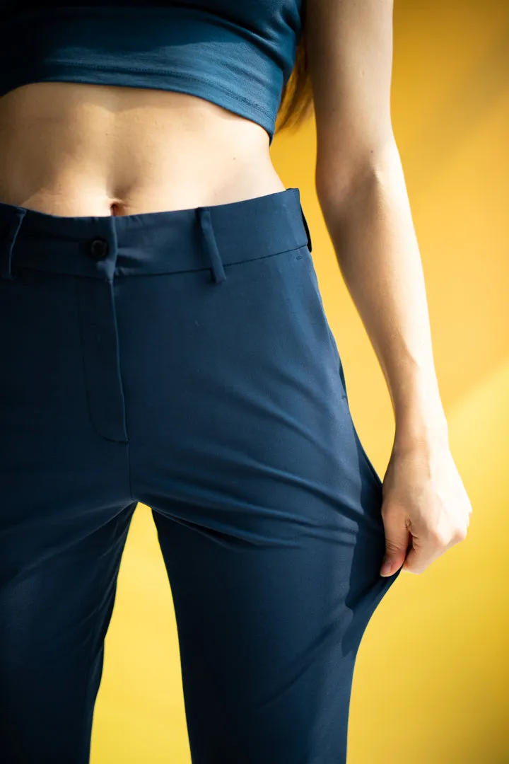 Eco Navy Stretch Pants - Women