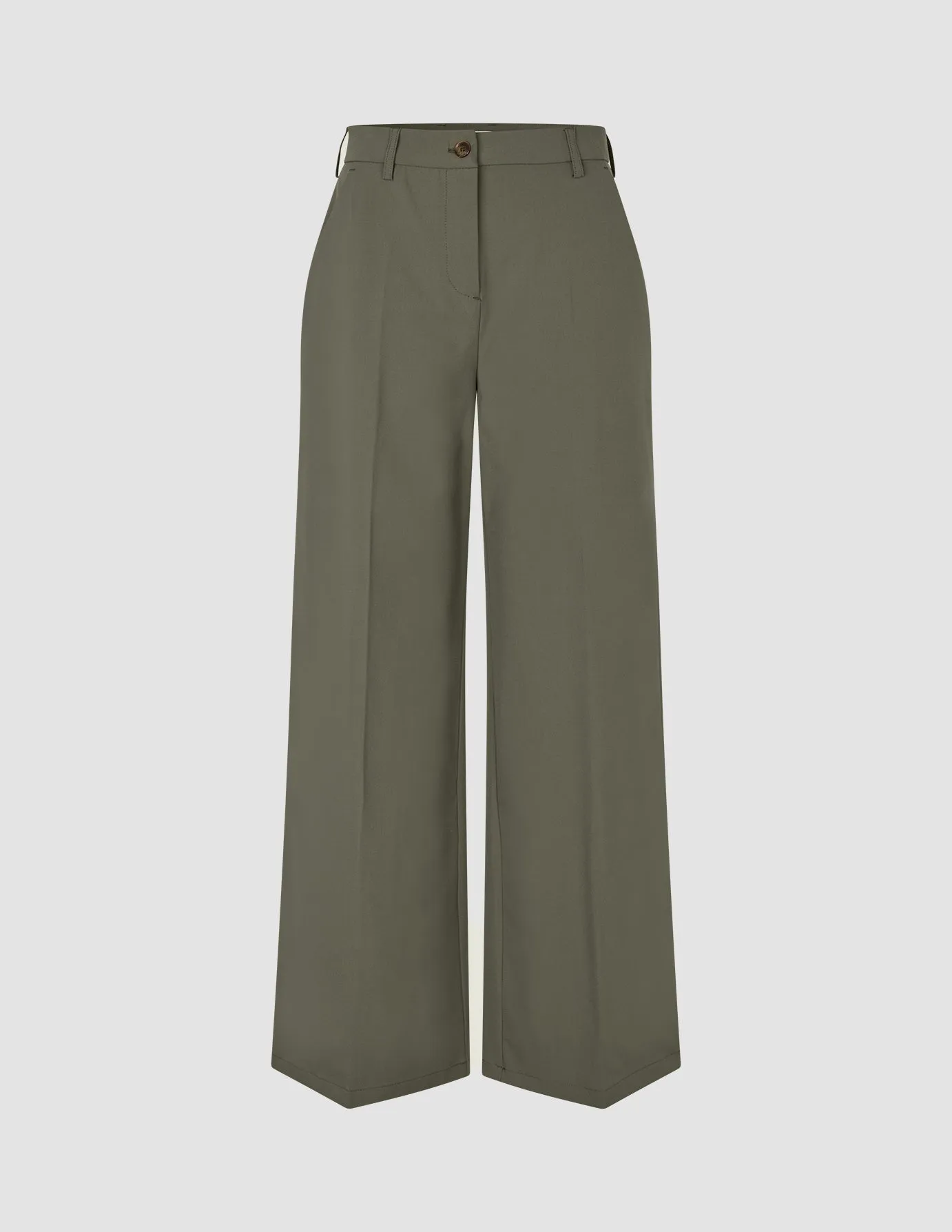 Essential Pants Wide Dark Olive