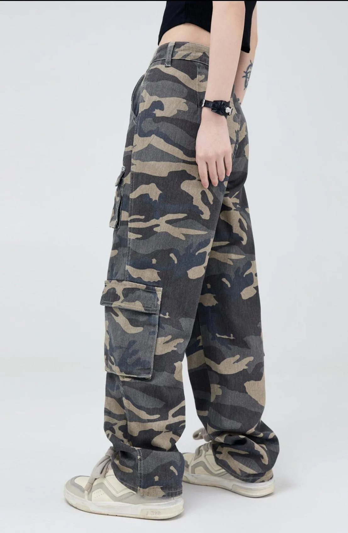 Flap Pocket Camouflage Cargo Pants