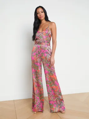 Gavin Silk Wide-Leg Pant