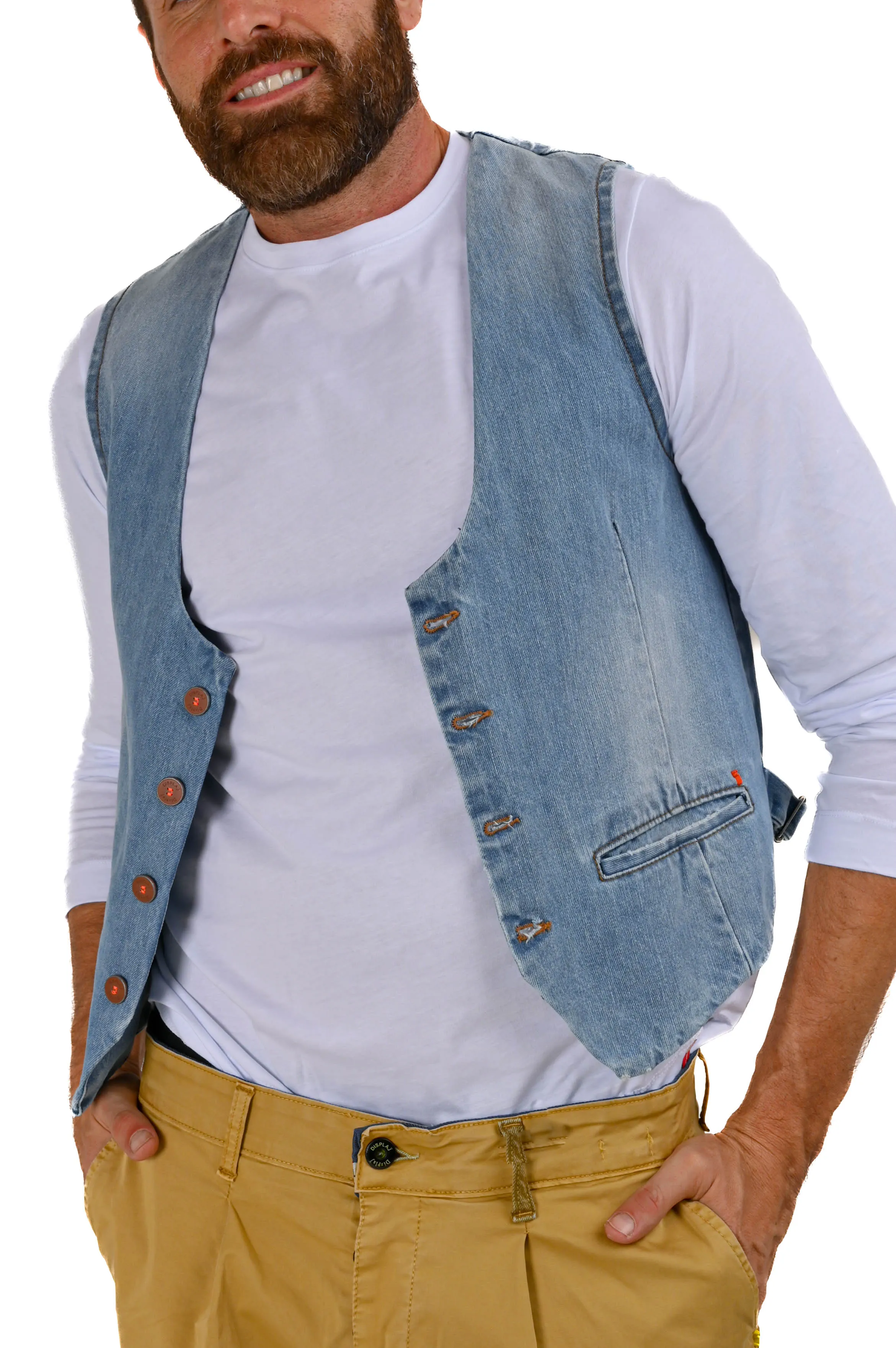 Gilet in cotone regular Raz Jeans Chiaro SS22