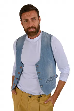 Gilet in cotone regular Raz Jeans Chiaro SS22