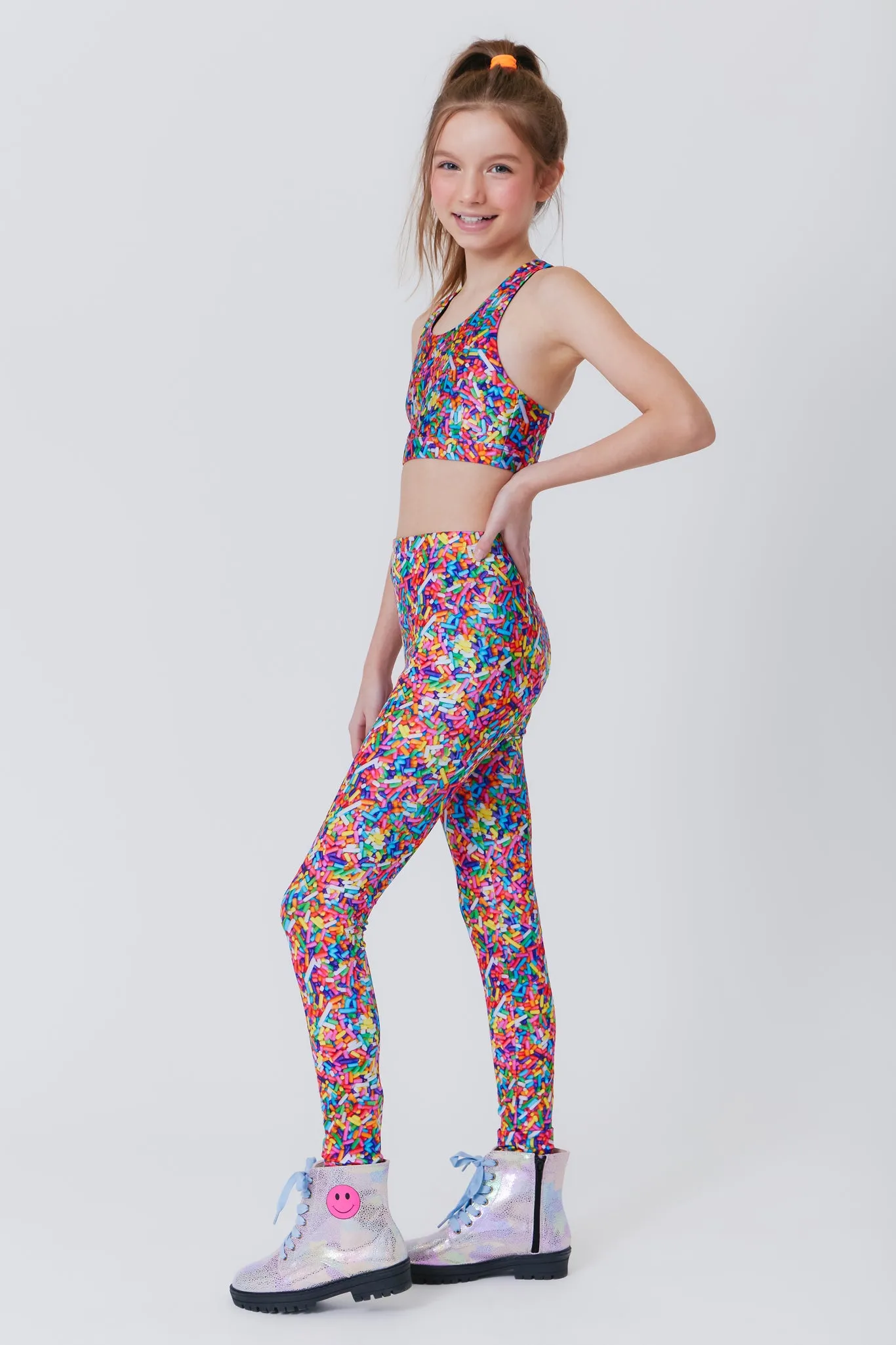 Girls Leggings in Rainbow Sprinkles