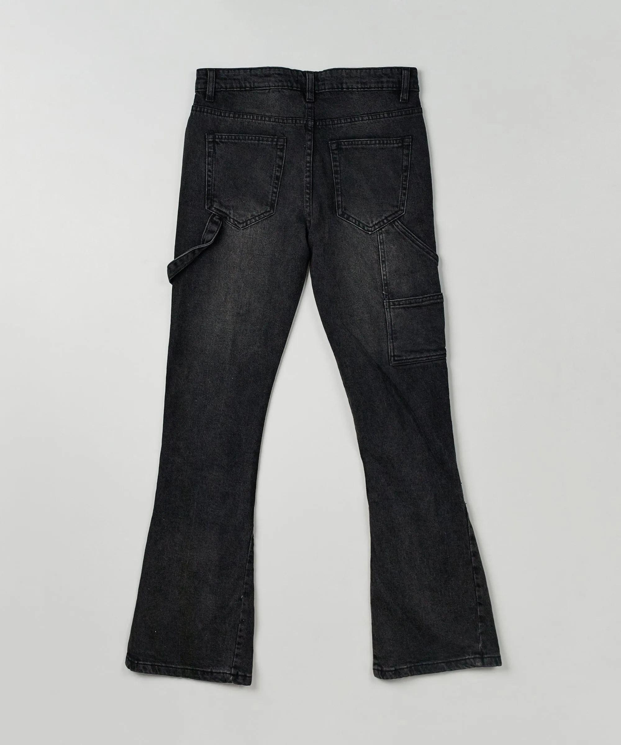 Greater Fifth Carpenter Flare Denim Jeans - Black