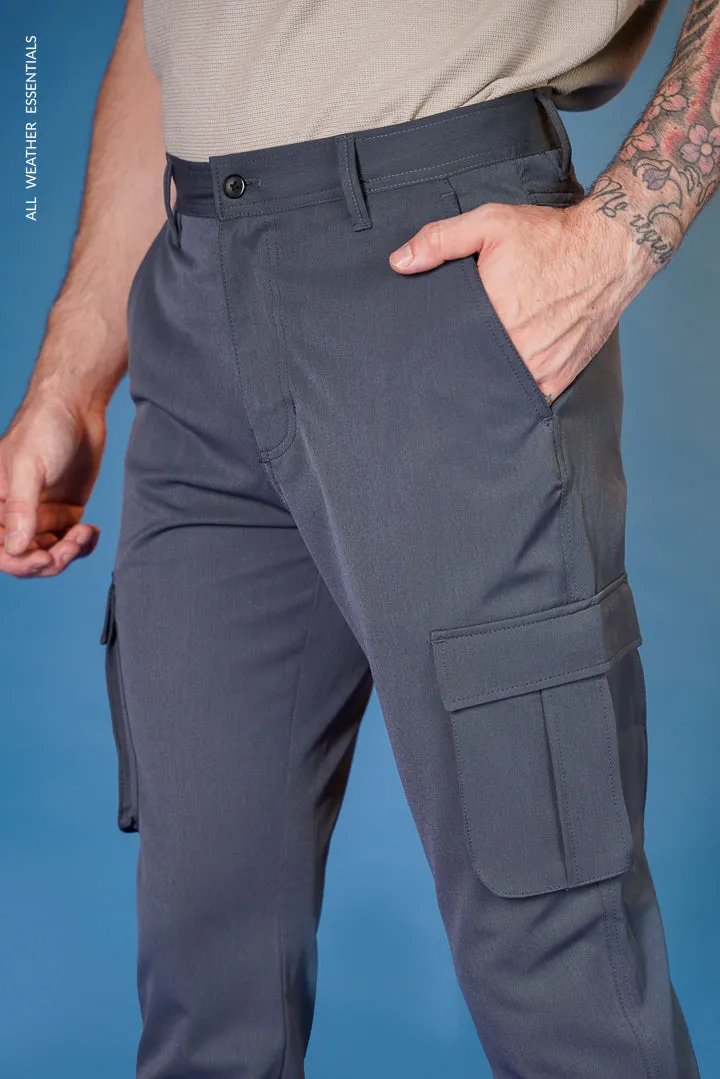 Grey All Weather Cargo Stretch Pants