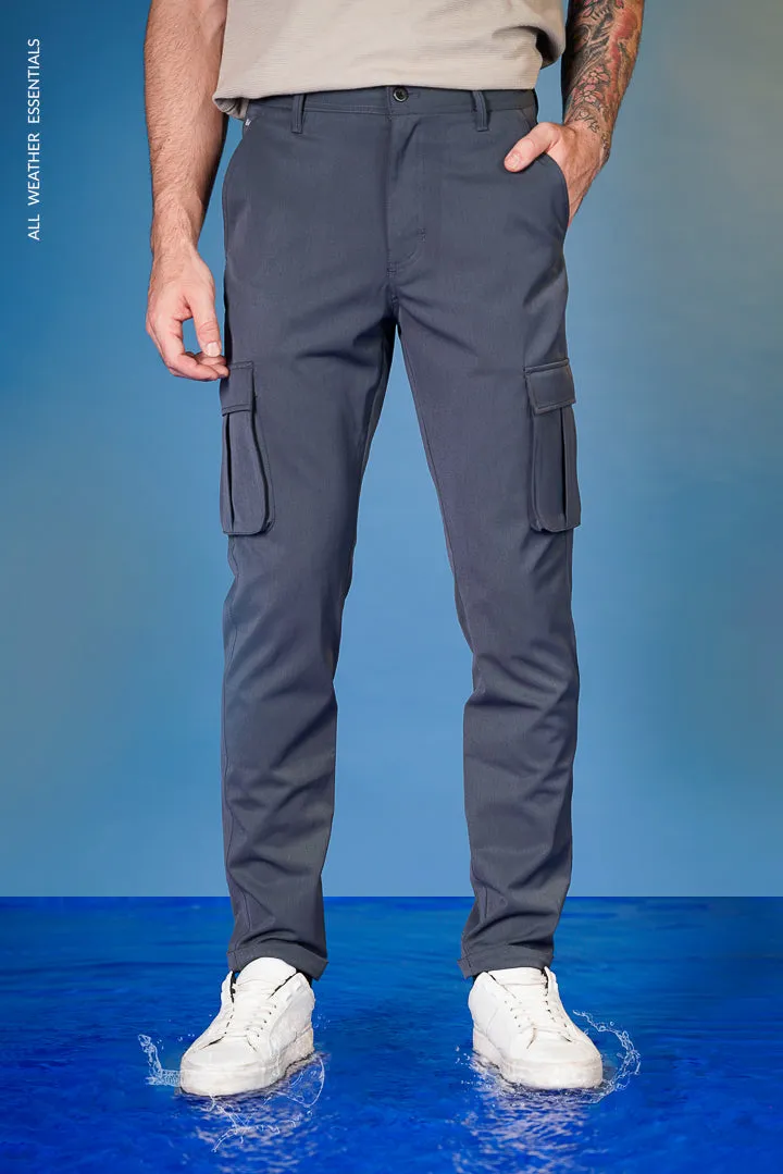 Grey All Weather Cargo Stretch Pants