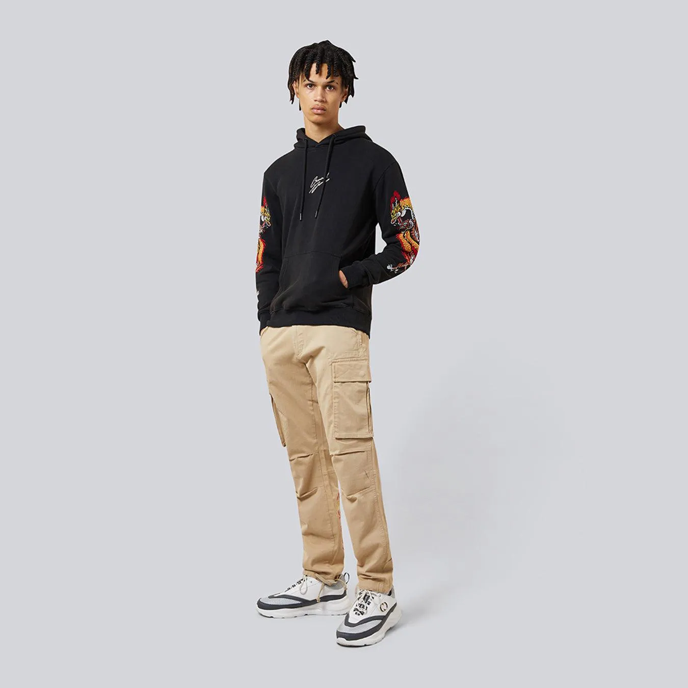 HIDDEN DRAGON CARGO PANTS - STONE