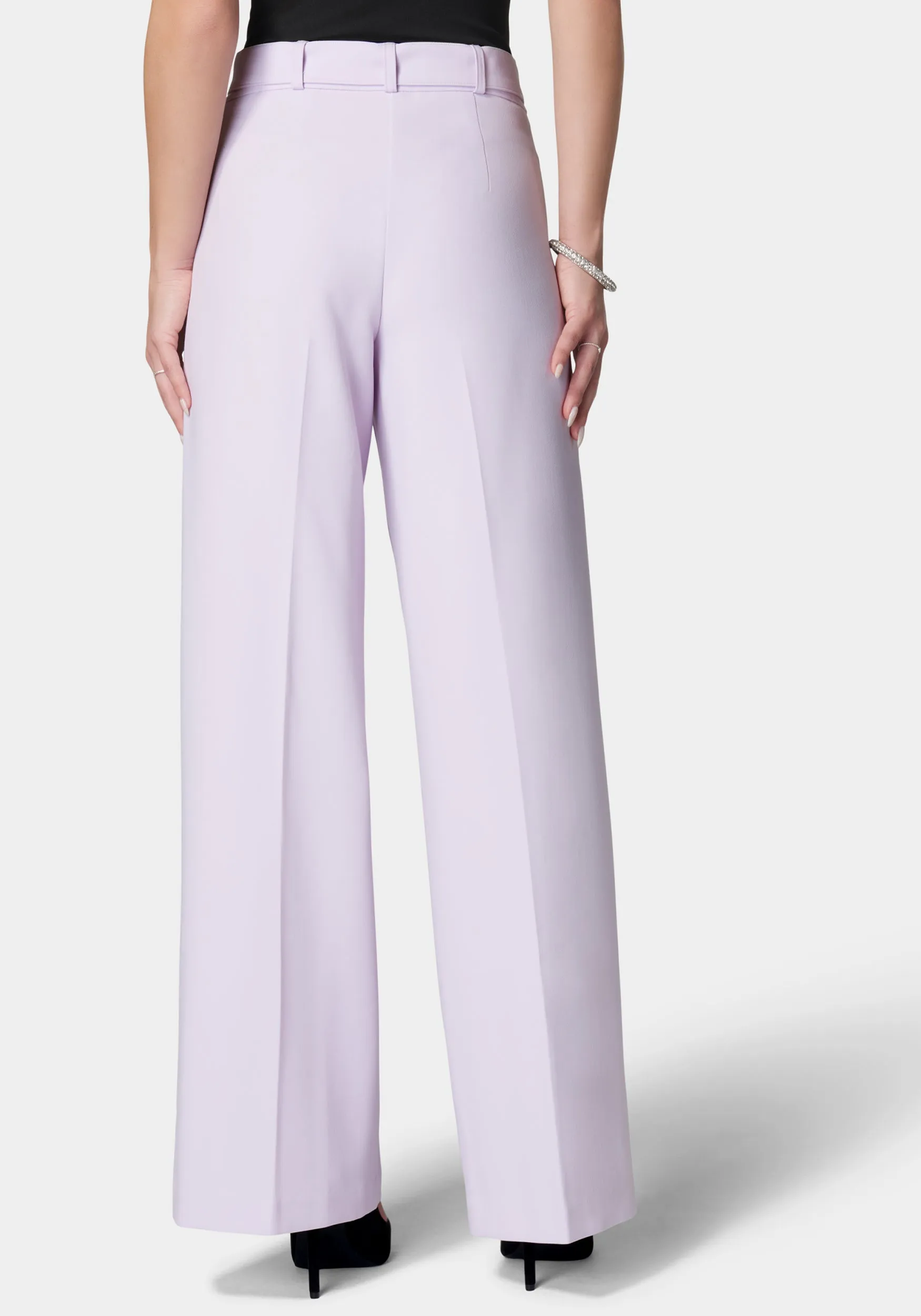 High Waist Belted Wide Leg Pant