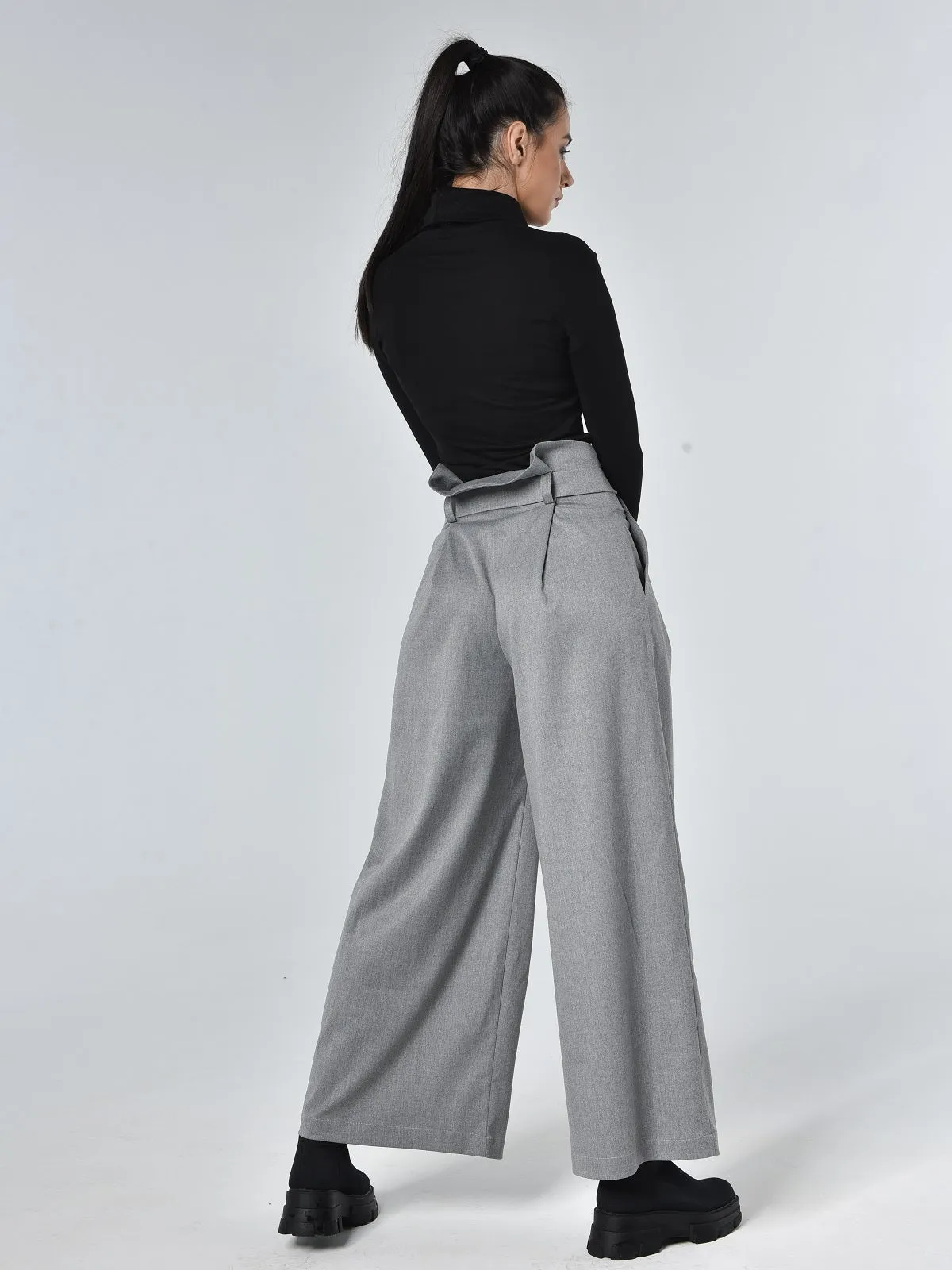 High Waisted Belted Pants