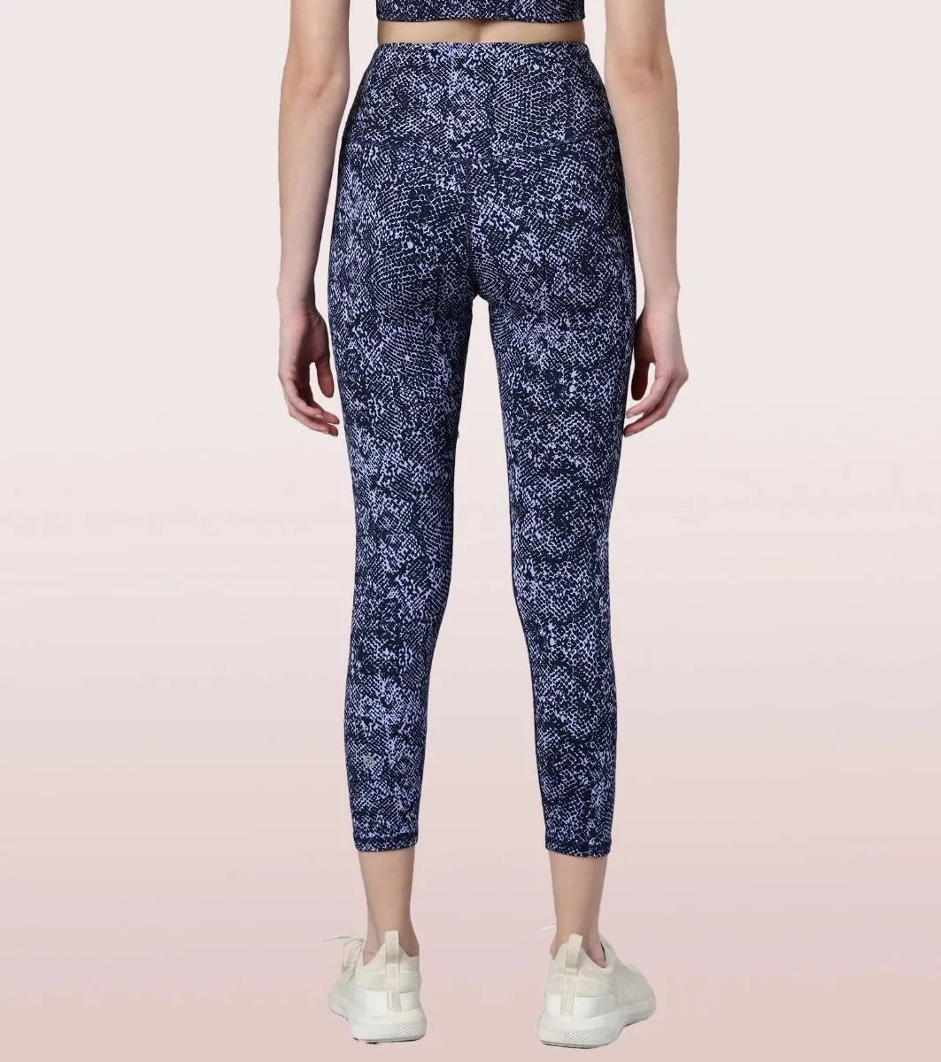 Hugged Leggings | High Waisted 7/8 Dry Fit Printed Leggings