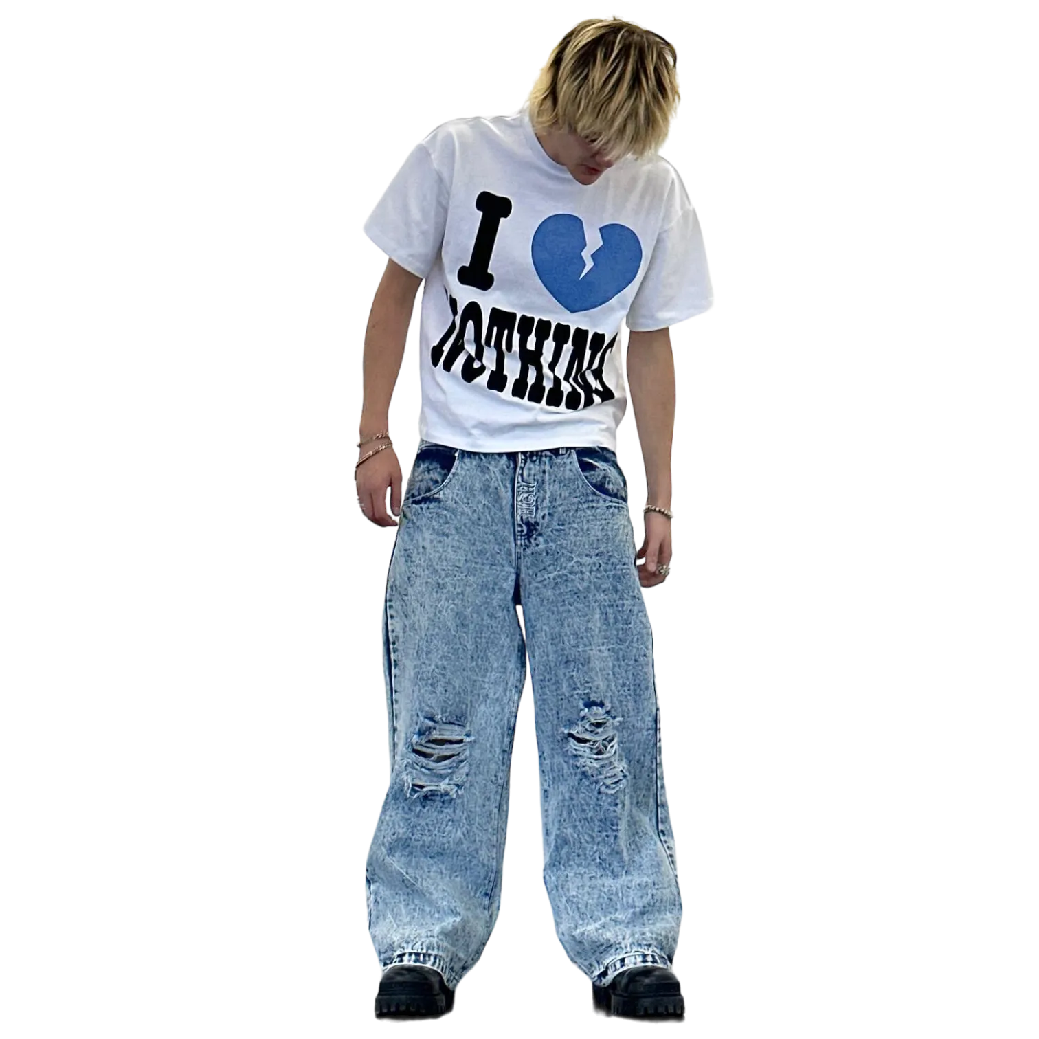 I <3 NOTHING JEANS (BLUE)